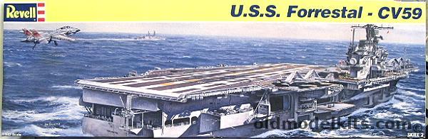 Revell 1/542 USS Forrestal CV59 Aircraft Carrier, 5022 plastic model kit